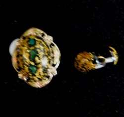 gold leaf pin ear b